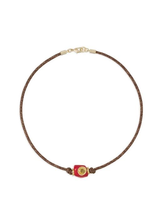Roxanne Assoulin Metallic Coral Tube Cord Necklace