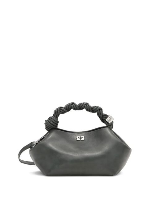 Ganni Black Small Bou Tote Bag