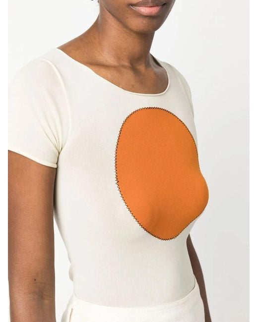 Marni Orange Contrast Patch T-Shirt