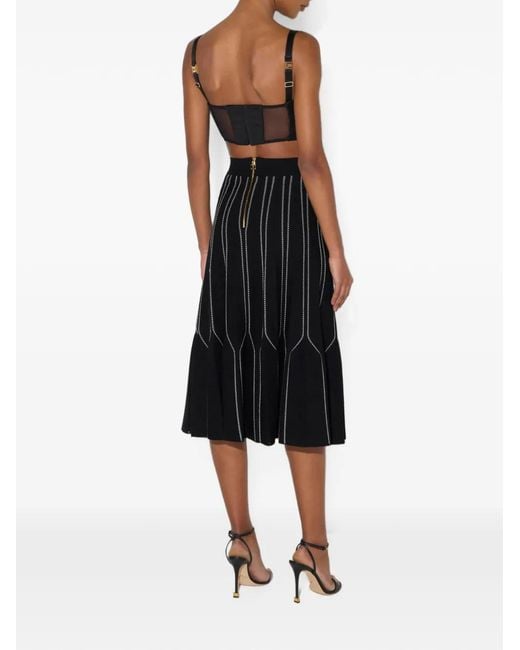 Elisabetta Franchi Black Origami Knit Skirt