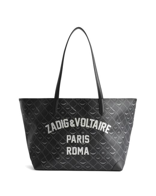 Zadig & Voltaire Black Logo-Print Tote Bag