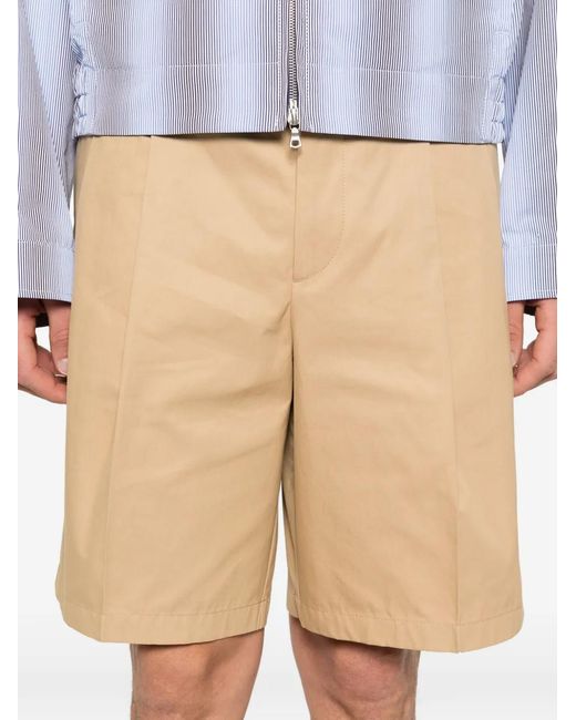 Jil Sander Natural Pocket Pleated Shorts for men