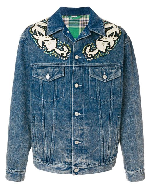 Gucci Denim Jeansjacke mit Logo in Blau für Herren | Lyst AT