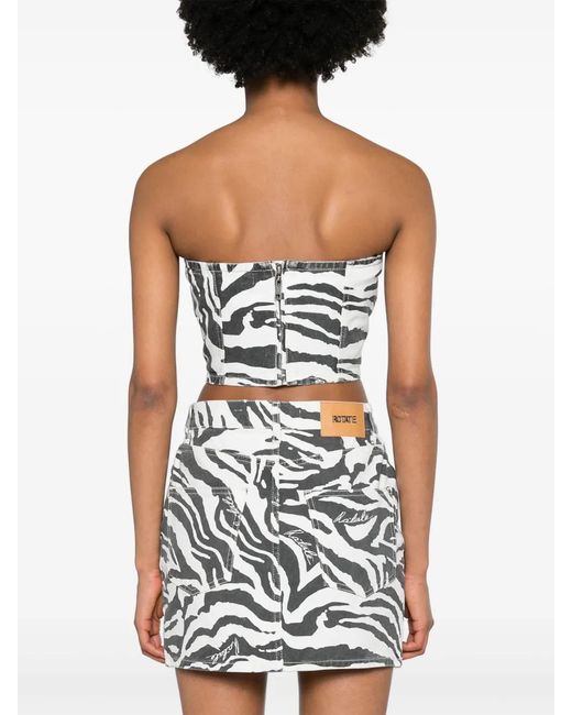 ROTATE BIRGER CHRISTENSEN Multicolor 'Zebra' Top
