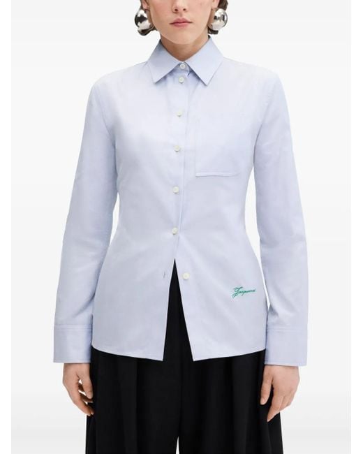 Jacquemus The Suit Blouse in het Blue