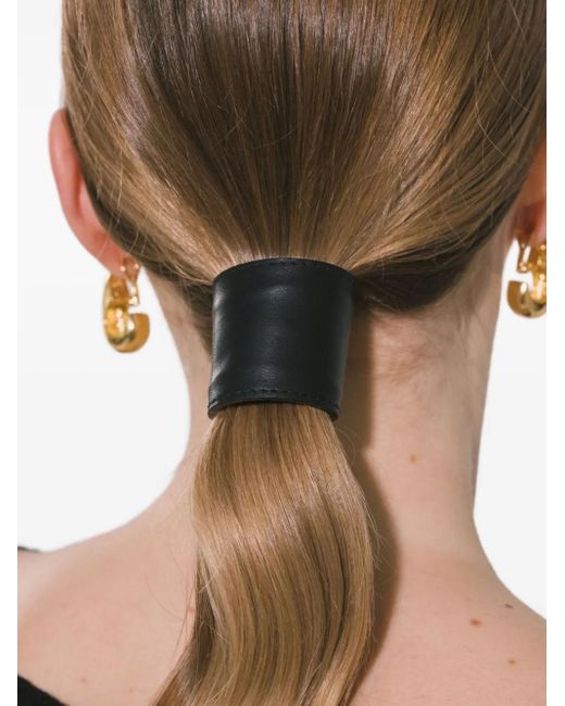 Jennifer Behr Black Leather Hair Accessory