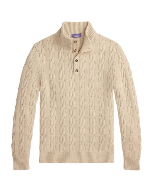 Ralph Lauren Natural Cable-Knit Polo Shirt for men