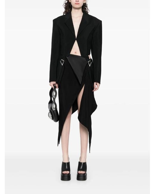 Mugler Black Cummerbund Skirt