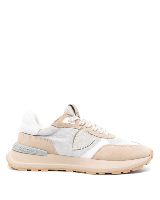 Philippe Model White Logo-patch Panelled Sneakers