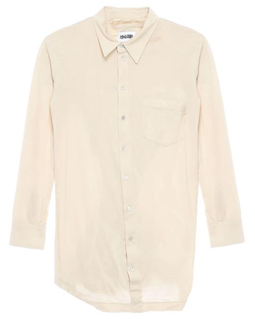 Magliano White Asymmetric Cotton Shirt for men