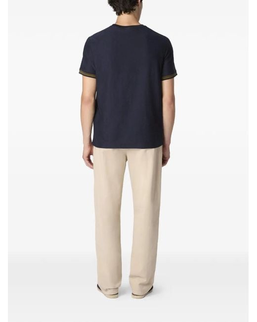 Missoni Blue Zigzag-Design T-Shirt for men