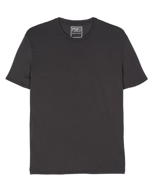 Short-sleeve cotton T-shirt Fedeli de hombre de color Black