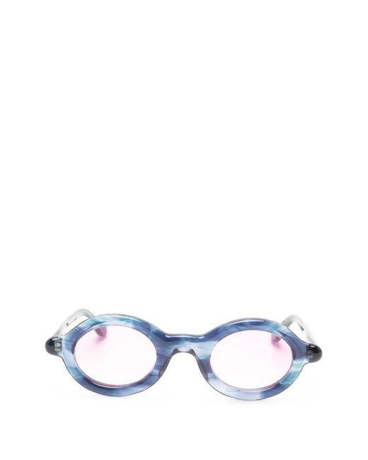 Paloceras White Round-Frame Sunglasses