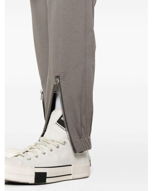 Rick Owens Gray Tectual Organic-cotton Track Pants for men
