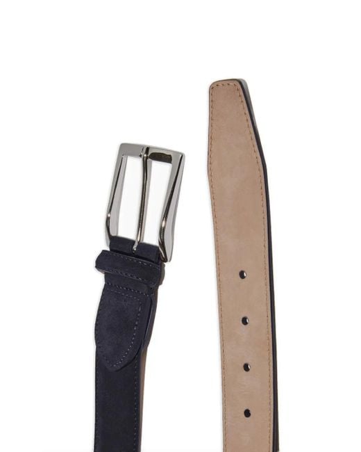 Scarosso Black Reversible Suede Belt for men