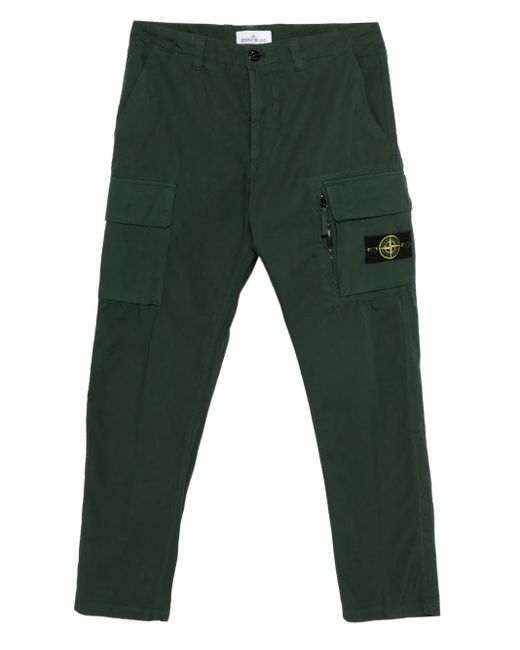 Stone Island Cargo Broek Met Logopatch in het Green voor heren