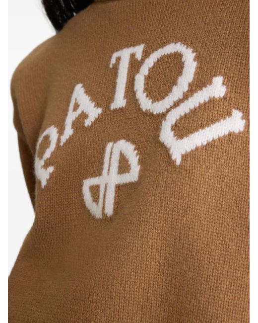 Patou Natural Intarsia-Logo Jumper