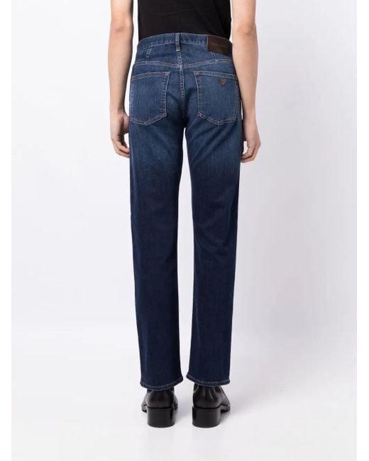 Emporio Armani Blue J21 Straight-Leg Jeans for men