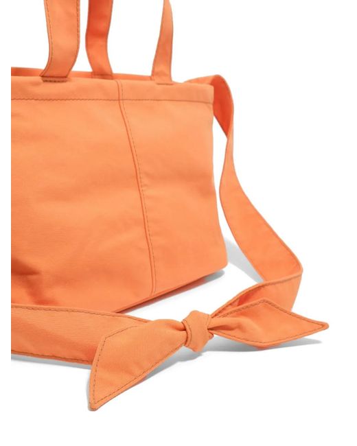 Bimba Y Lola Orange Logo-Plaque Knot-Detail Crossbody-Bag