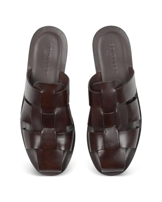 Scarosso Brown Perseo Cage-Style Sandals for men