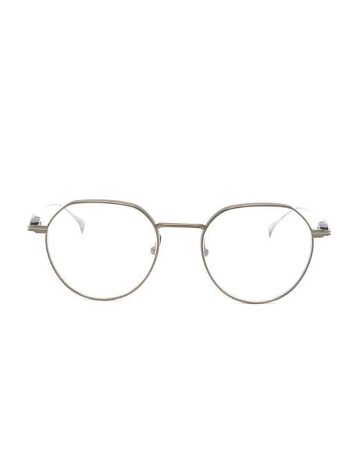 Dita Eyewear Natural Round-Frame Glasses