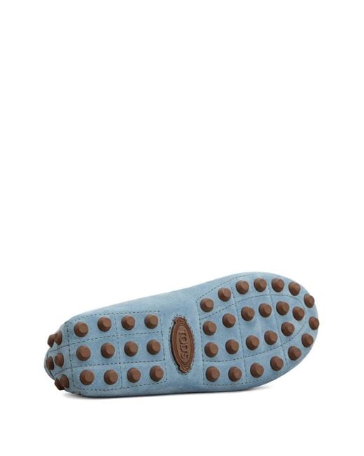 Tod's Blue Gommino Bubble Loafers