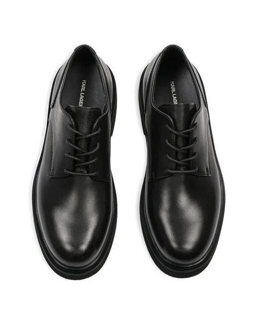 Derby Stringate di Karl Lagerfeld in Black da Uomo