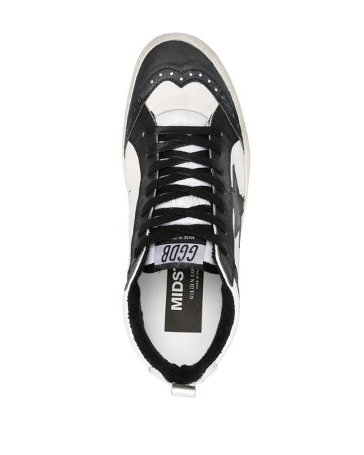 Golden Goose Deluxe Brand White Mid-Star High-Top Sneakers