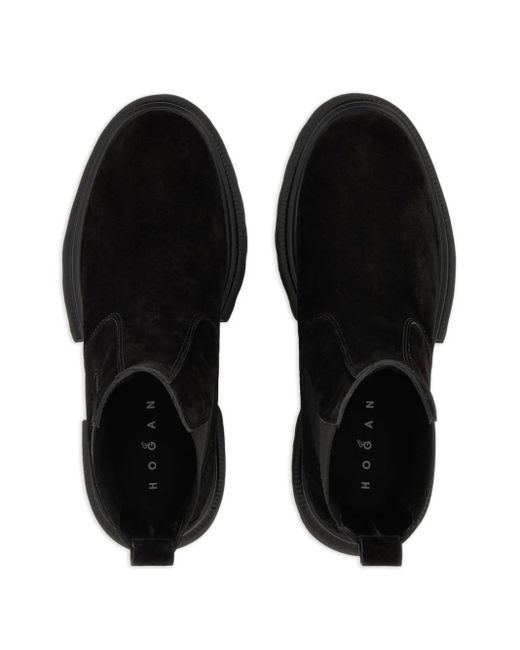 Hogan Black Chelsea-Boots Mit Einsätzen