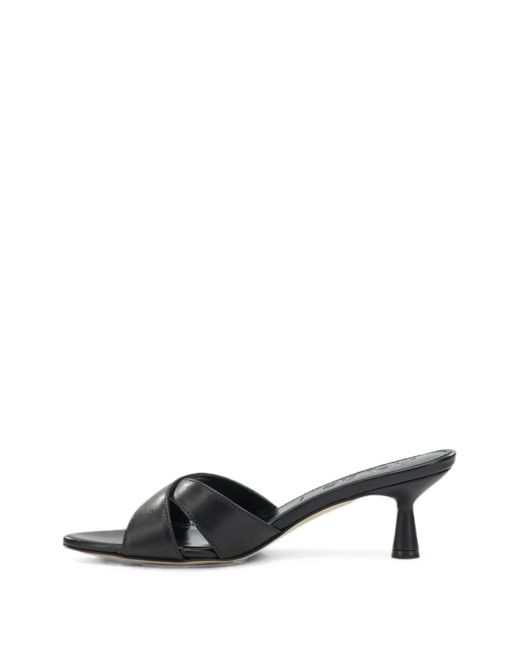 Aeyde Black Leather Sandals