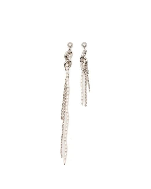Justine Clenquet White Salem Earrings