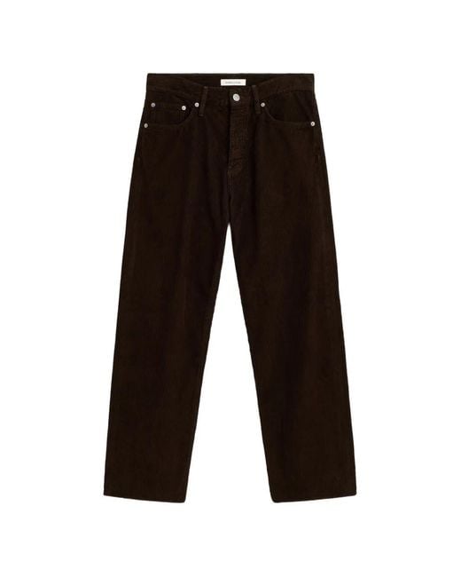 sunflower Black Loose Corduroy Trousers for men