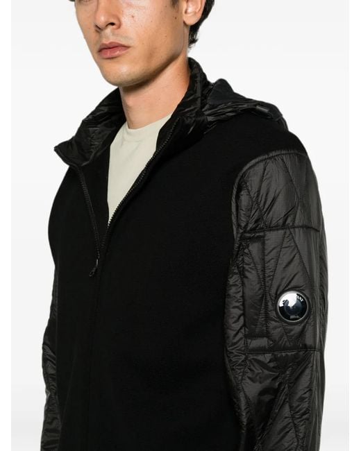 C P Company Black Lens-Detail Jacket for men