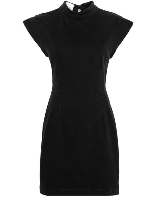 Isabel Marant Black Stretch Cotton Blend Dress