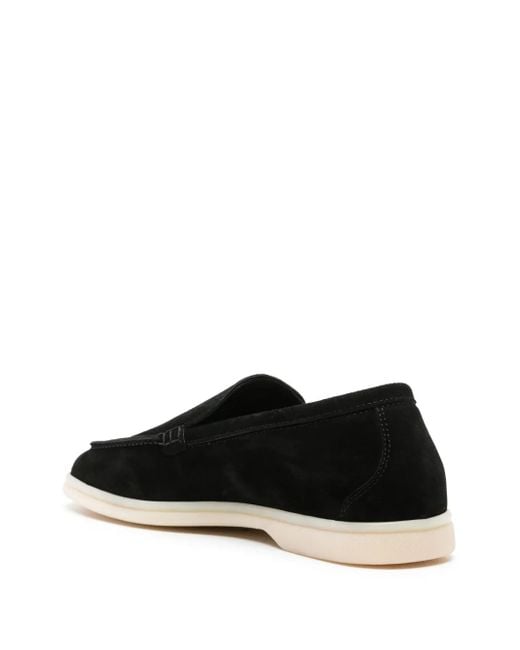 Scarosso Black Ludovica Suede Loafers