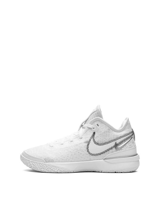 Nike White Zoom Lebron Nxxt Gen Metallic" Sneakers