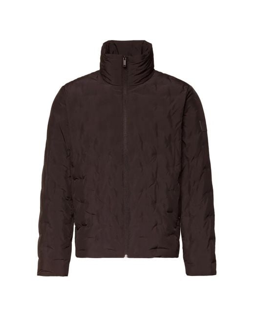 Calvin Klein Brown Quilted High-Neck Jacket for men