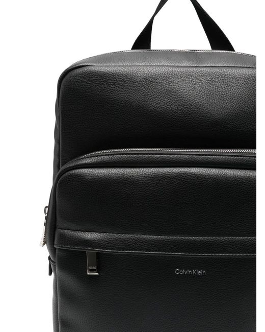 Calvin Klein Black Logo-Detail Backpack for men