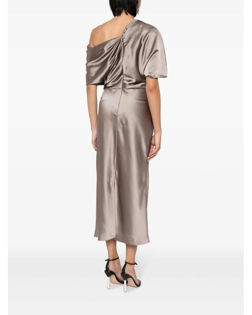 Amsale Natural Schulterfreies Kleid