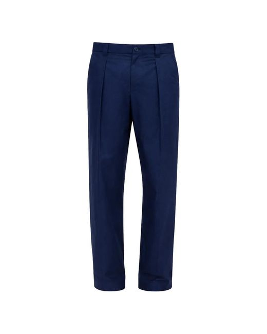 A.P.C. Blue Renato Pleated Trousers for men