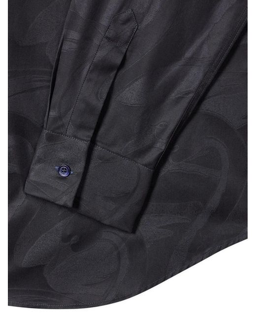 Paul Smith Blue Swan Pattern Shirt for men