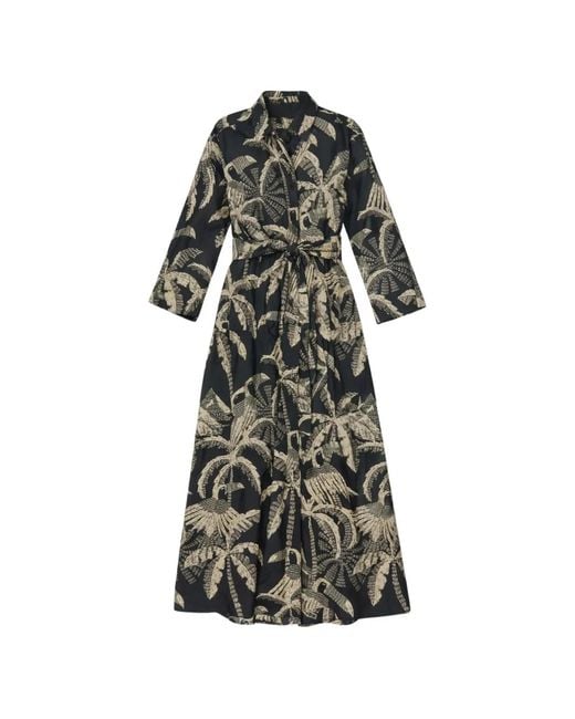 Psophia White Tie-Waist Floral Shirt
