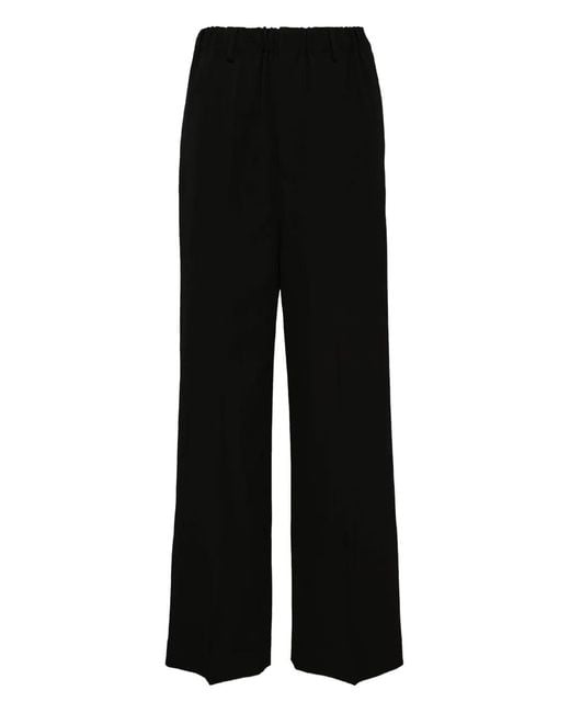 Enfold Black Elasticated-Waist Trousers