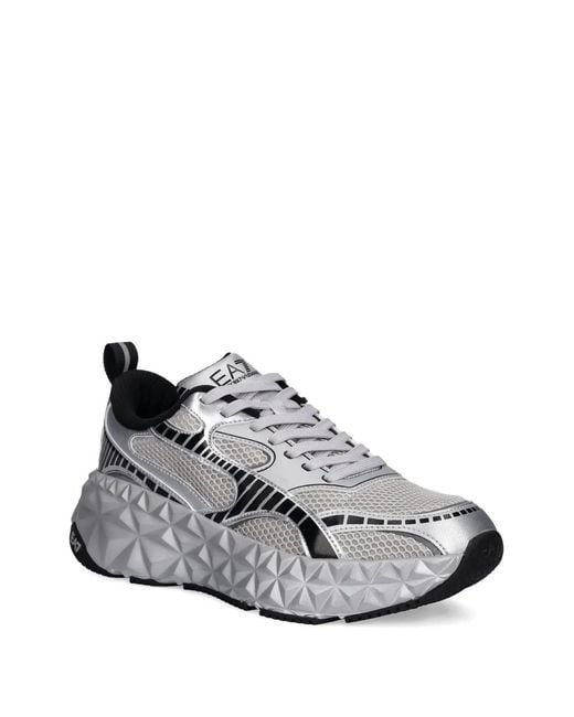 EA7 White Baskets À Semelle Texturée for men