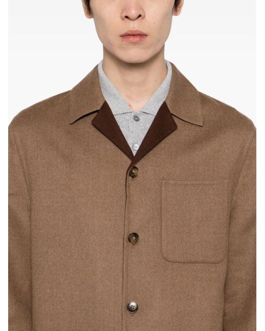 Canali Brown Wool-Blended Jacket for men