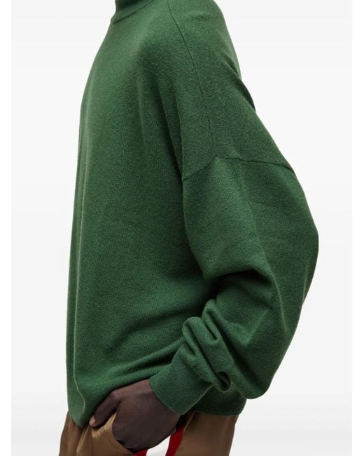 Osklen Green Mock-Neck Oversized Sweater for men
