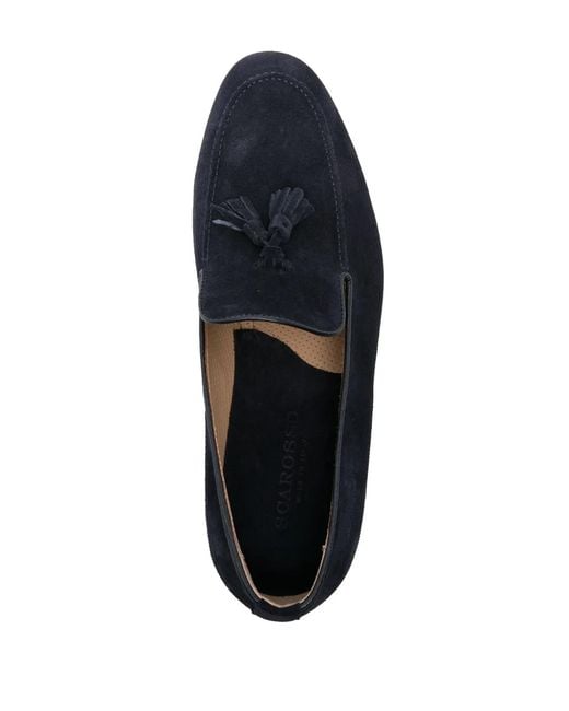 Scarosso Blue Flavio Suede Loafers for men