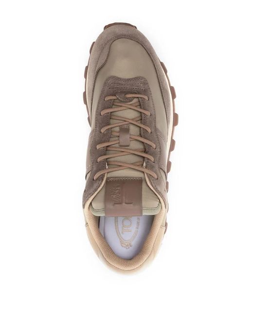 Tod's Pink 1T Paneled Low-Top Sneakers for men