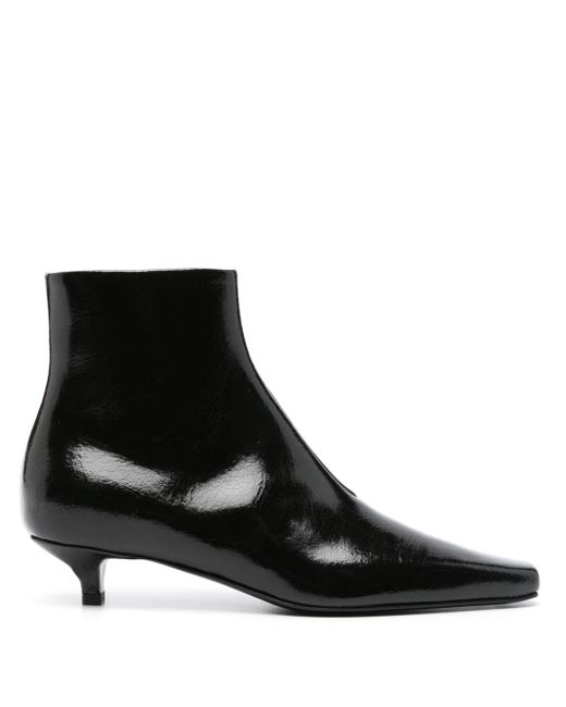 Totême  Black Leather Heel Boots