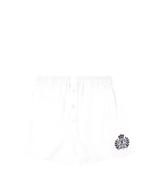 Sporty & Rich White Logo-Crest Boxer Shorts